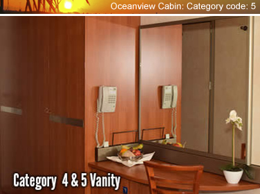 Oceanview Cabin Category 5 vanity